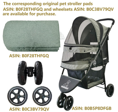 ROODO 3 Wheel Dog Pet Cat Stroller Best Lightweight Foldable Stroller