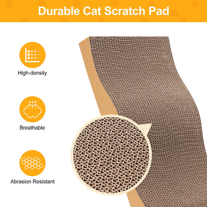 Poils bebe 5 PCS Cat Scratcher with Box, Reversible Cat Scratchers