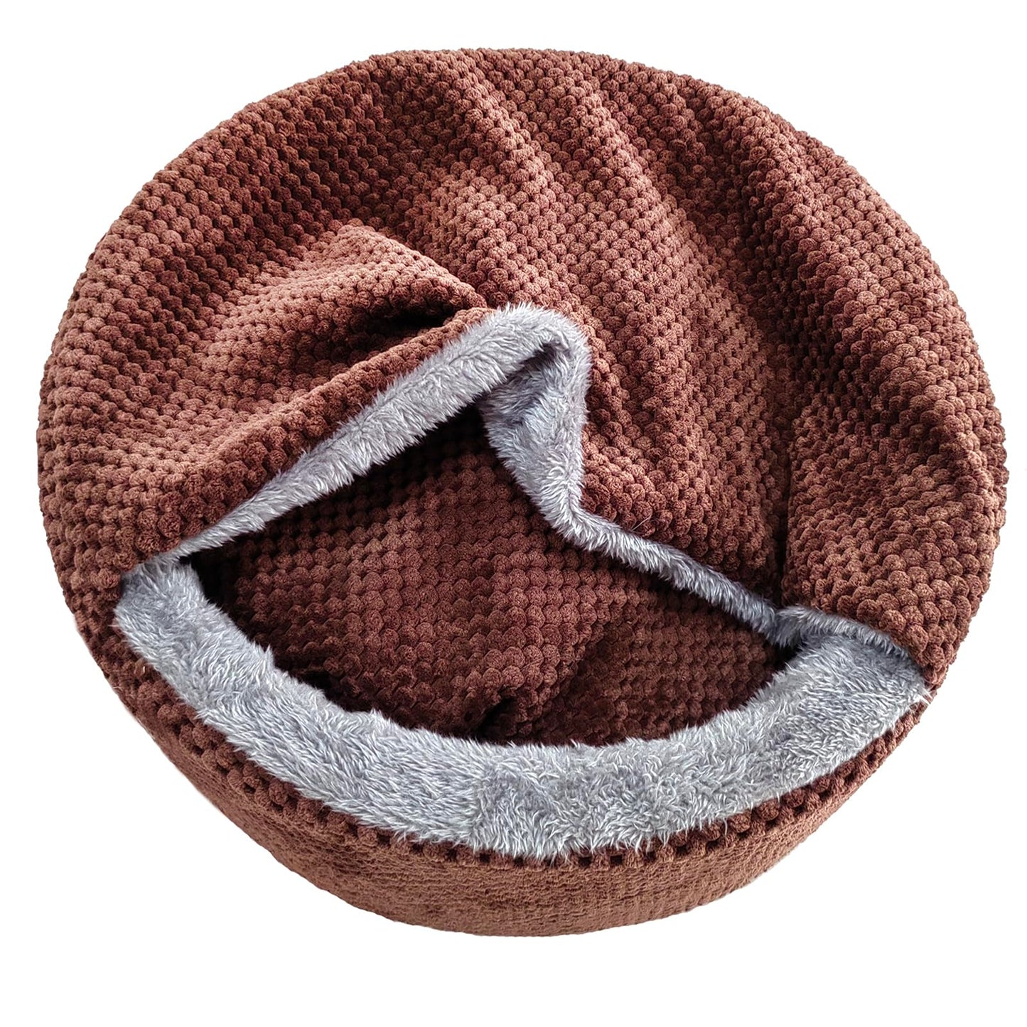 Winsterch Washable Cat Bed Round Soft, Cozy Warming for Indoor Bed