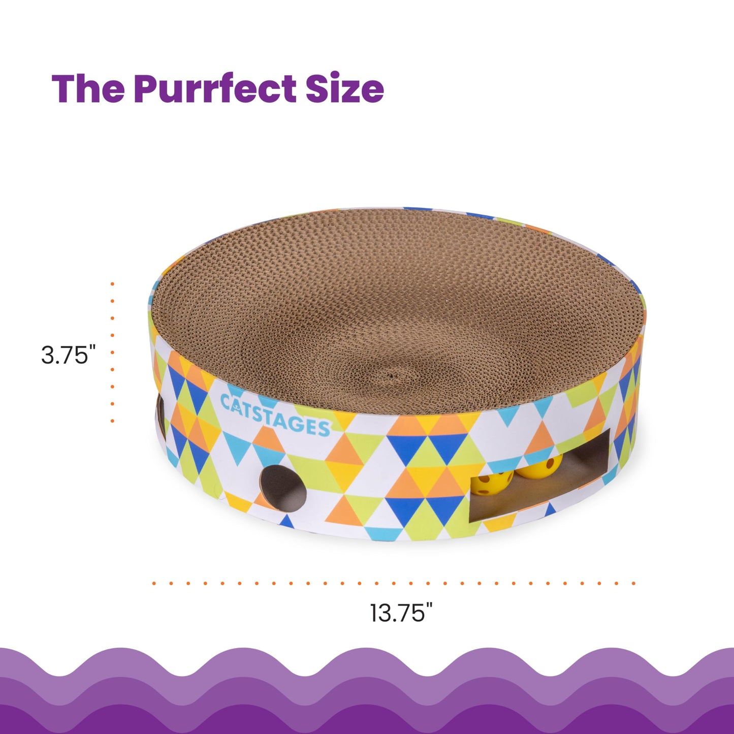Catstages Bowl Track Scratcher Cat Ball-Track Toy, Scratcher