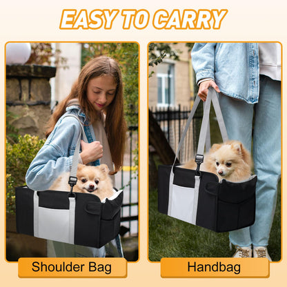 Portable Dog Car Seat for Small Dogs Pet Booster Seat with Safety Seat