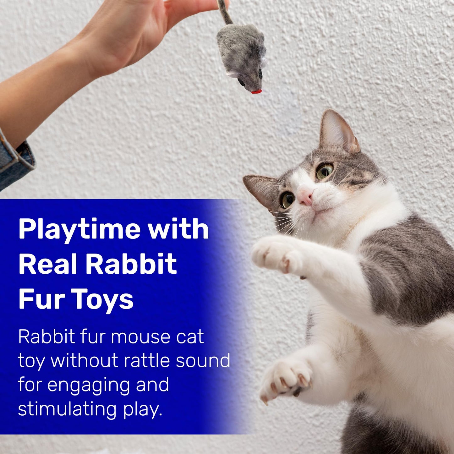 Kats'N Us Fur Mouse Cat Toy 10 Pak Mouse