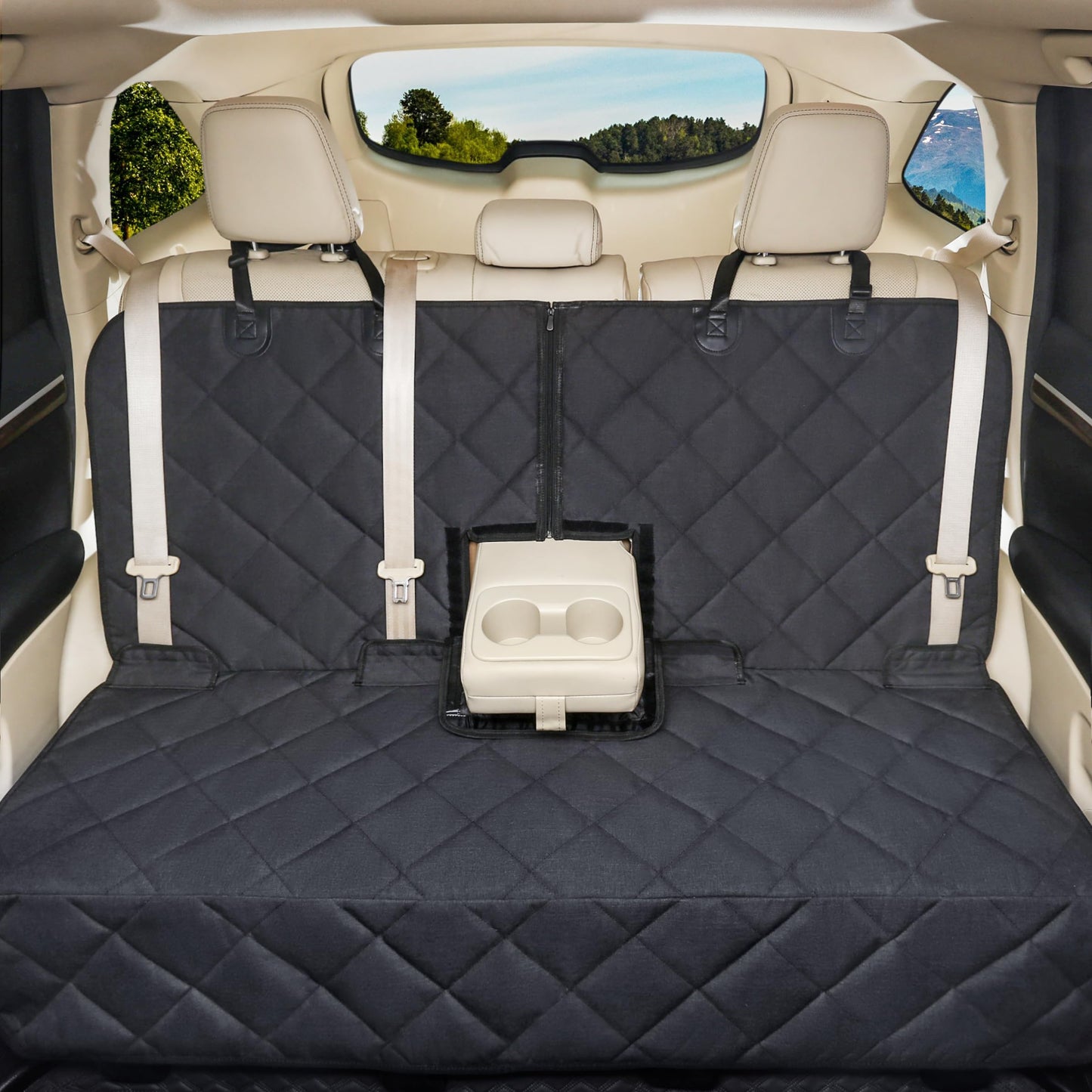 petalage Bench Dog Car Seat Cover for Back Seat Waterproof Seat Seat