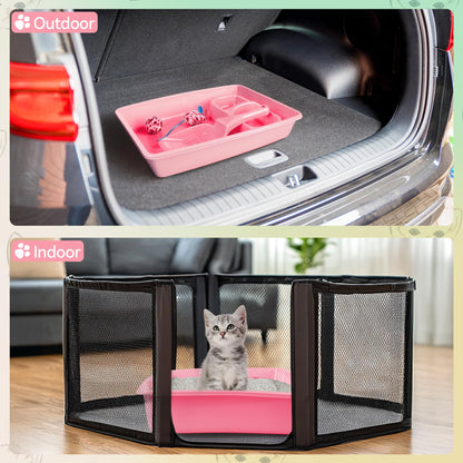 PAWISE Cat Litter Box Set, Small Kitten Starter Kit, Includes Litter