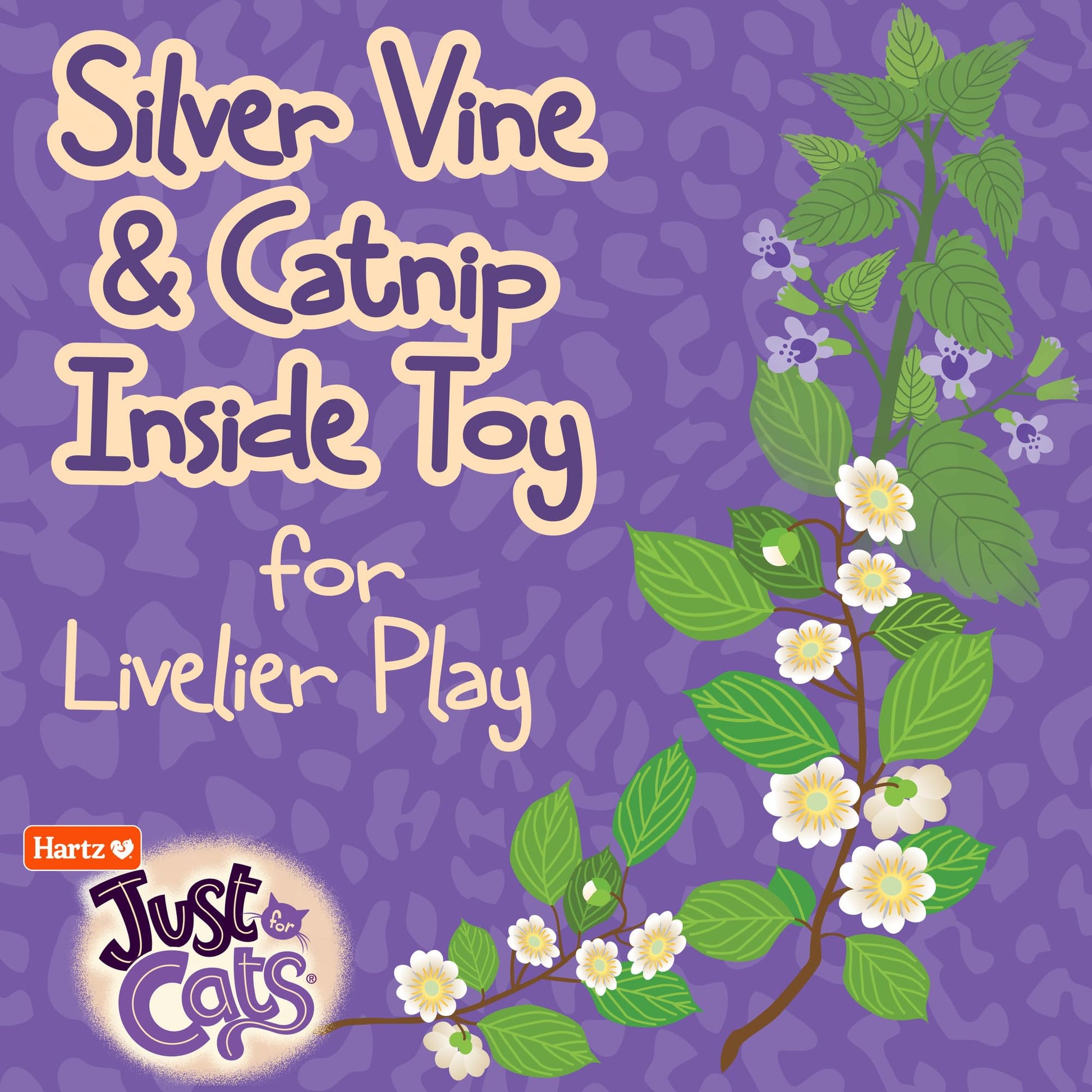 Hartz Just for Cats The Crinkler, 3-in-1 Mega Cat Toy with Vine Catnip