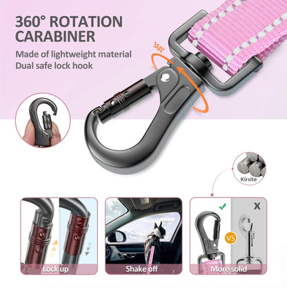 IOKHEIRA Dog Seat Belt 3-in-1 Car Harness for Pets Adjustable Seat