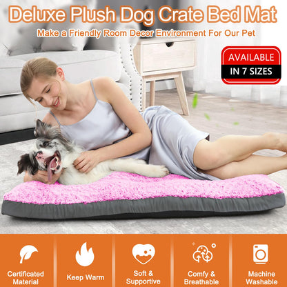 POCBLUE Dog Bed Medium Sized Dog, Washable Plush Pet Bed for Crate