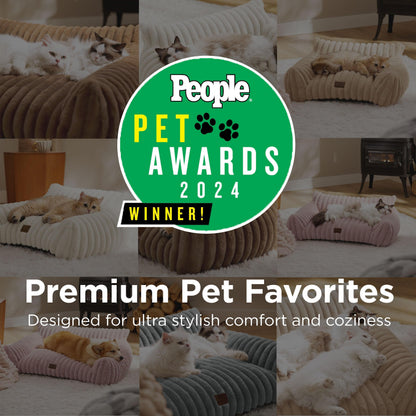 Bedsure ComfyFleece Cat Couch for Pets Fluffy Cat Sofa