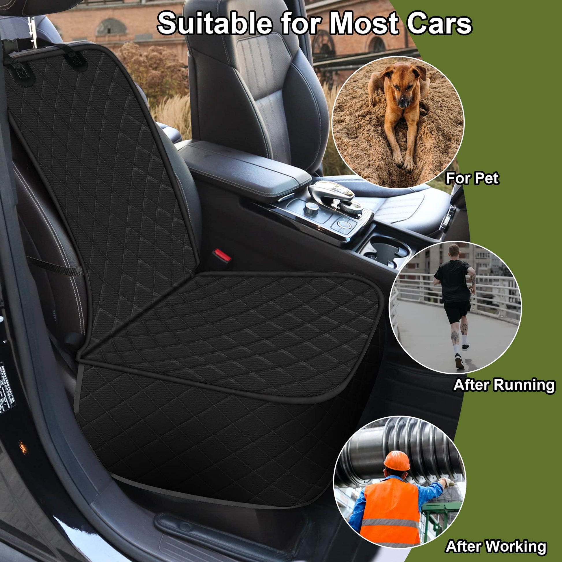 Femuar 2 Packs Car Front Seat Cover for Dogs, Waterproof Pet Car Seat