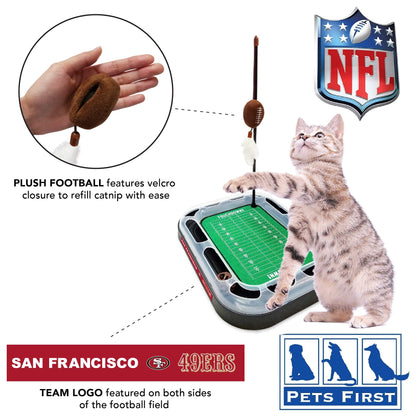 Pets First Cute Cat Toy SAN Francisco 49ERS Football Field Catnip