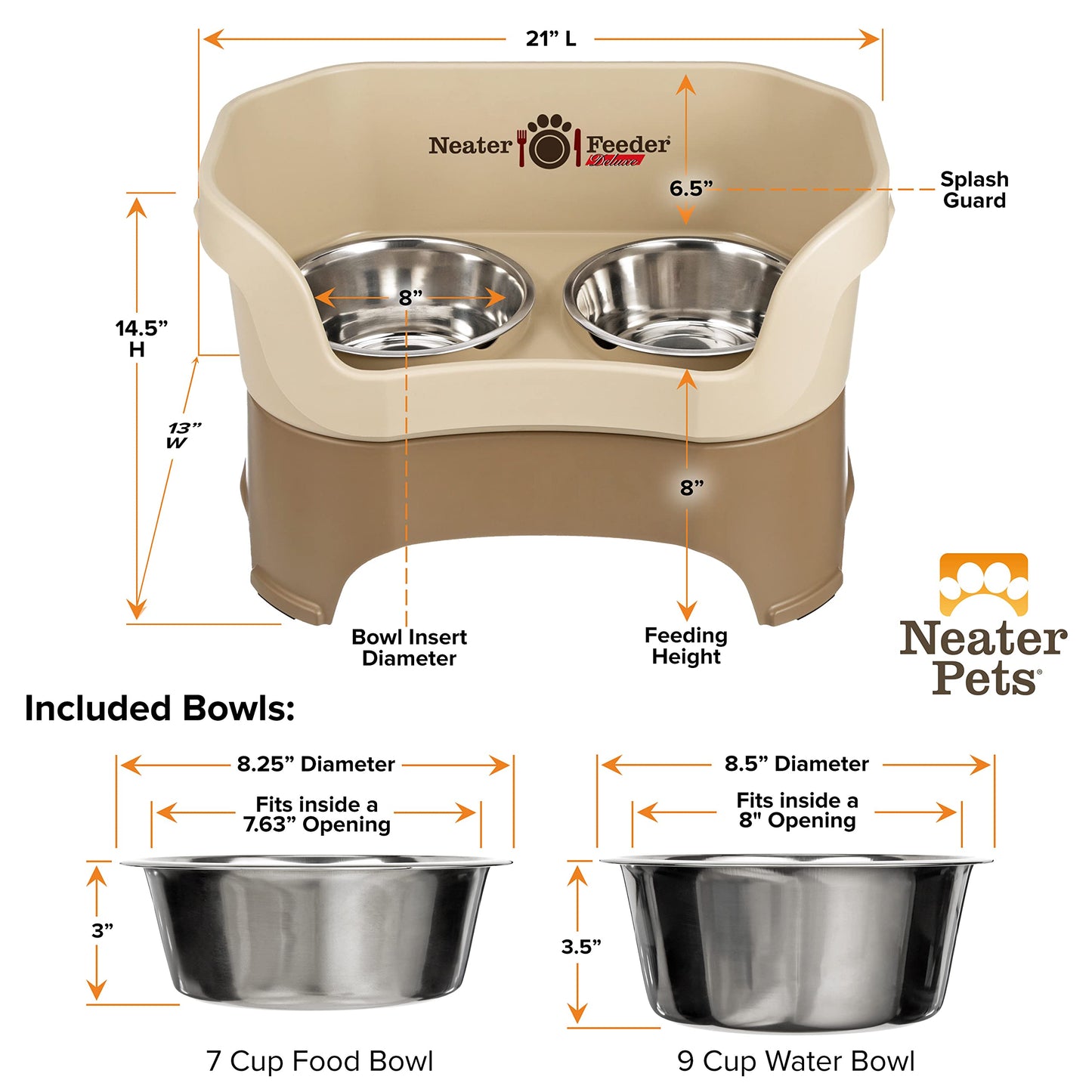 Neater Pet Brands Neater Feeder Deluxe Mess Proof Dog Bowls Bowl