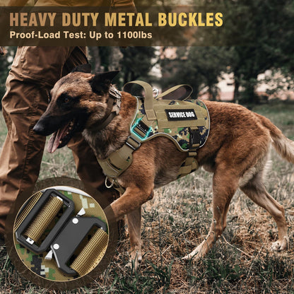 WINSEE Tactical Dog Harness for Medium Dog, Heavy Duty Service Harness