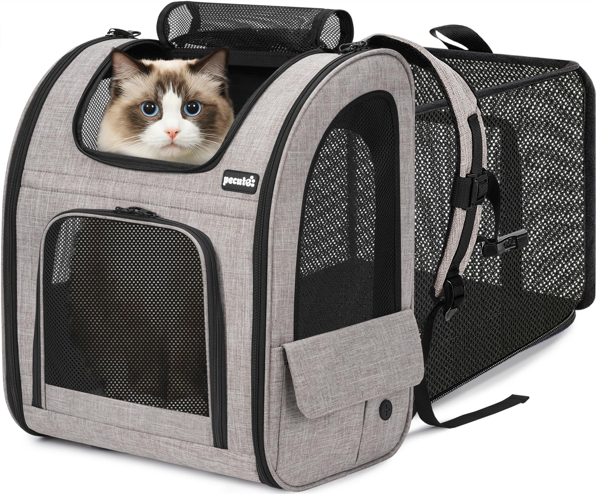 Pecute Cat Backpack Carrier XL, ExpandablePet Backpack