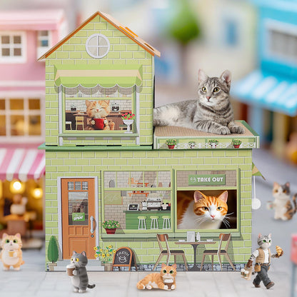 Cardboard Cat Houses for Indoor Cats Kitten Scratcher Houses Bed