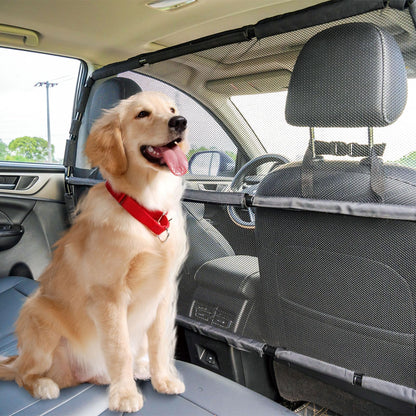 Dog Car Barrier Escape-Proof, 56" Wide Divider for 2nd 3rd Row Seat