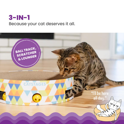 Catstages Bowl Track Scratcher Cat Ball-Track Toy, Scratcher