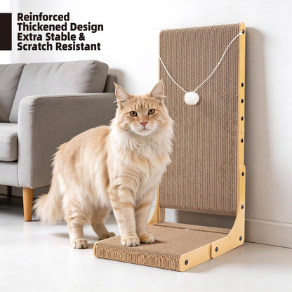 Markarbarka Reinforced Cat Scratcher, L-Shaped Wall Mount Pad