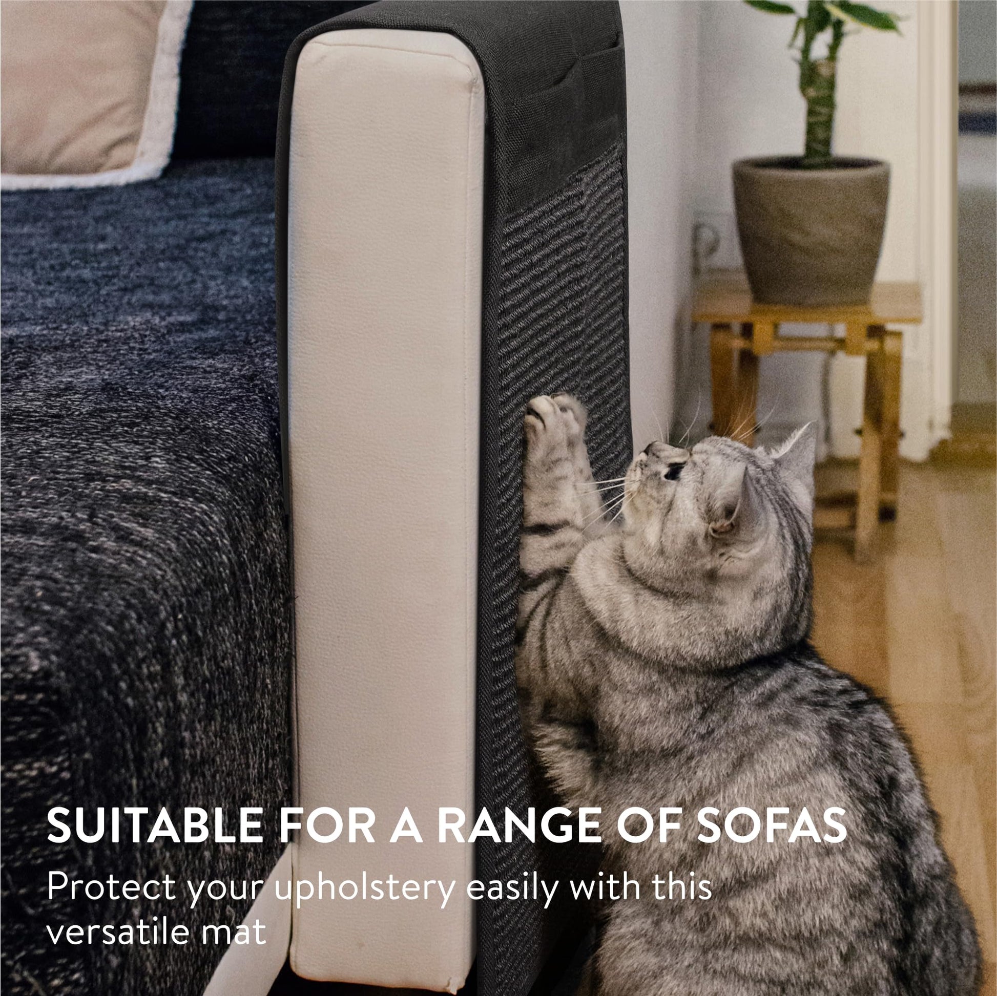Navaris Cat Scratch Sofa Protector with Storage Space Durable Mat