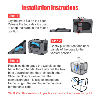 Prutapet Large Cat Carrier x16. x16.5" Portable Dog Crate