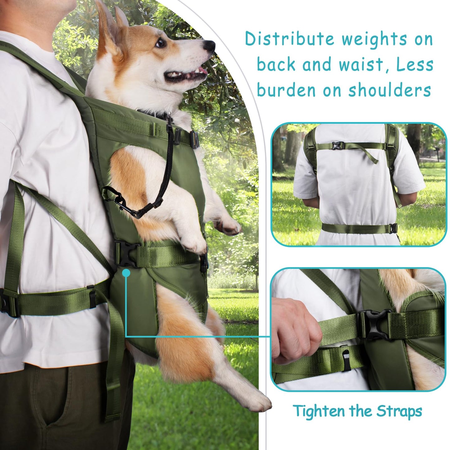 PetBonus Pet Front Dog Carrier Backpacks, Adjustable Pet Backpack