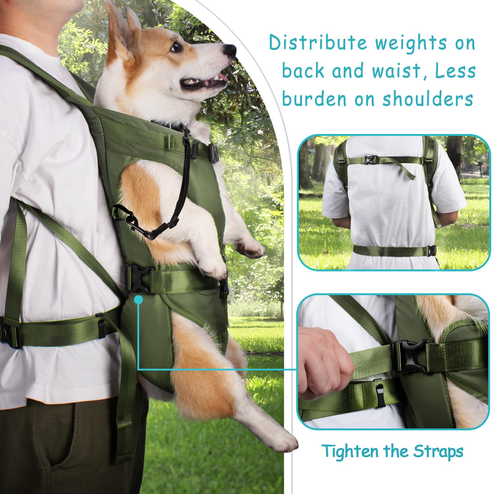 PetBonus Pet Front Dog Carrier Backpacks, Adjustable Pet Backpack