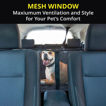 Meadowlark Dog Car Seat Cover with Mesh Window, Heavy-Duty Pet Seat