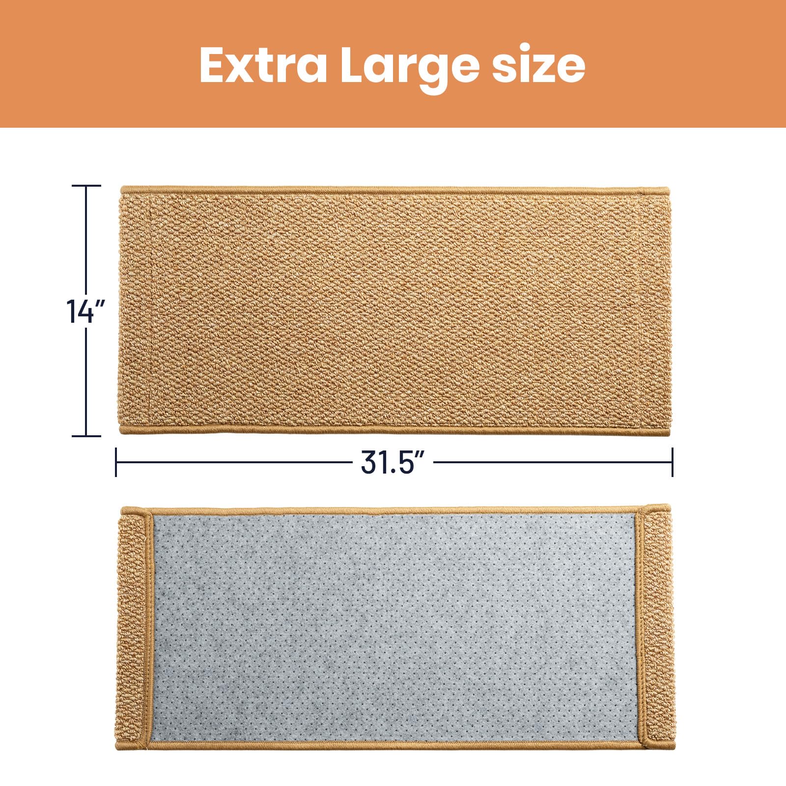 Ordora Large Cat Scratcher Mat: Upgrade Soft Sisal Horizontal Pad