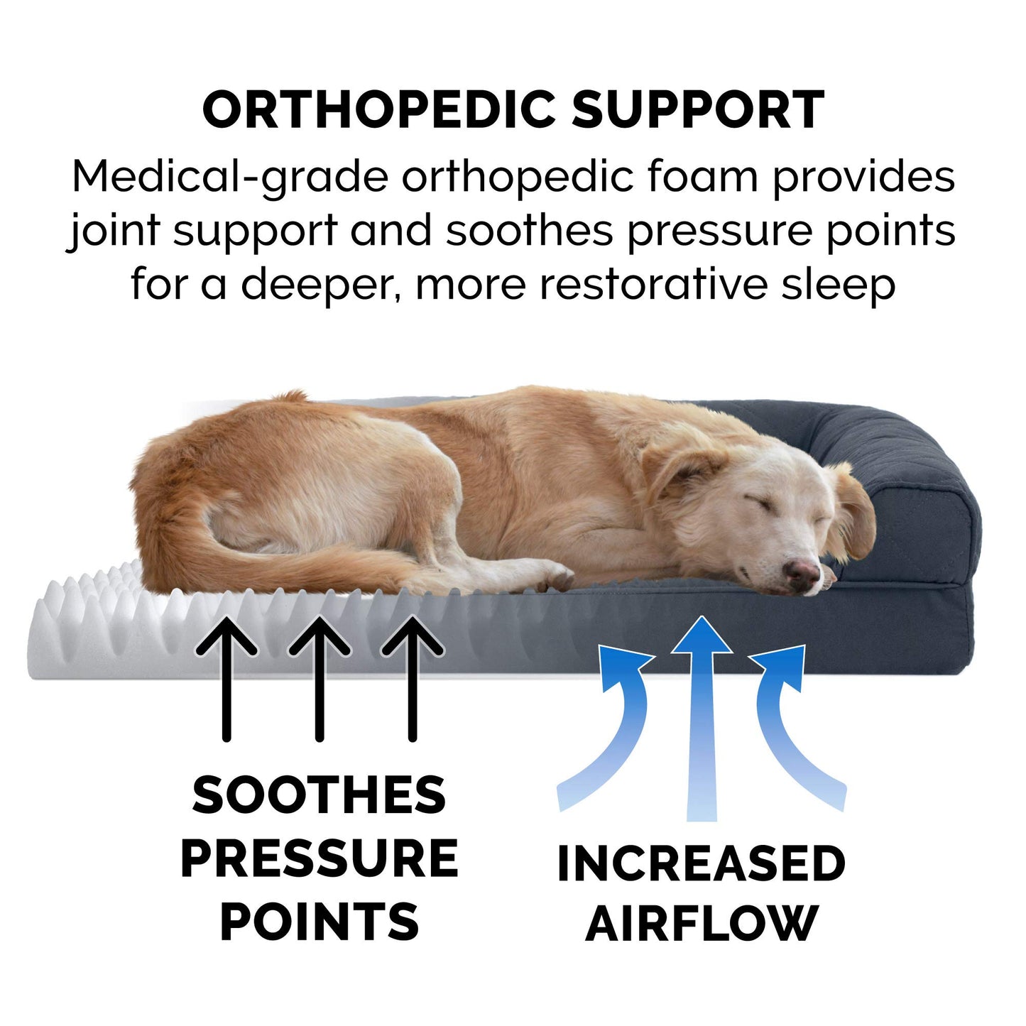 FurHaven Dreamer Sofa Orthopedic Dog Bed
