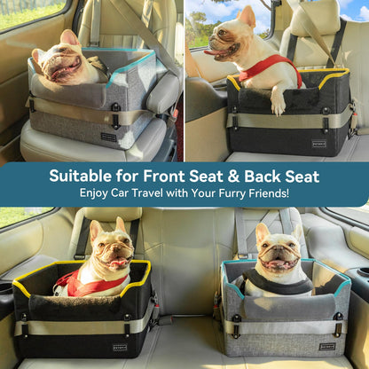 PETSFIT Dog Car Seats for Small Dogs Patented Safety Buckles Seat