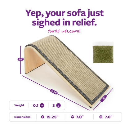 SmartyKat Sisal Angle Ramp Cat Scratcher, Natural Woven Scratcher