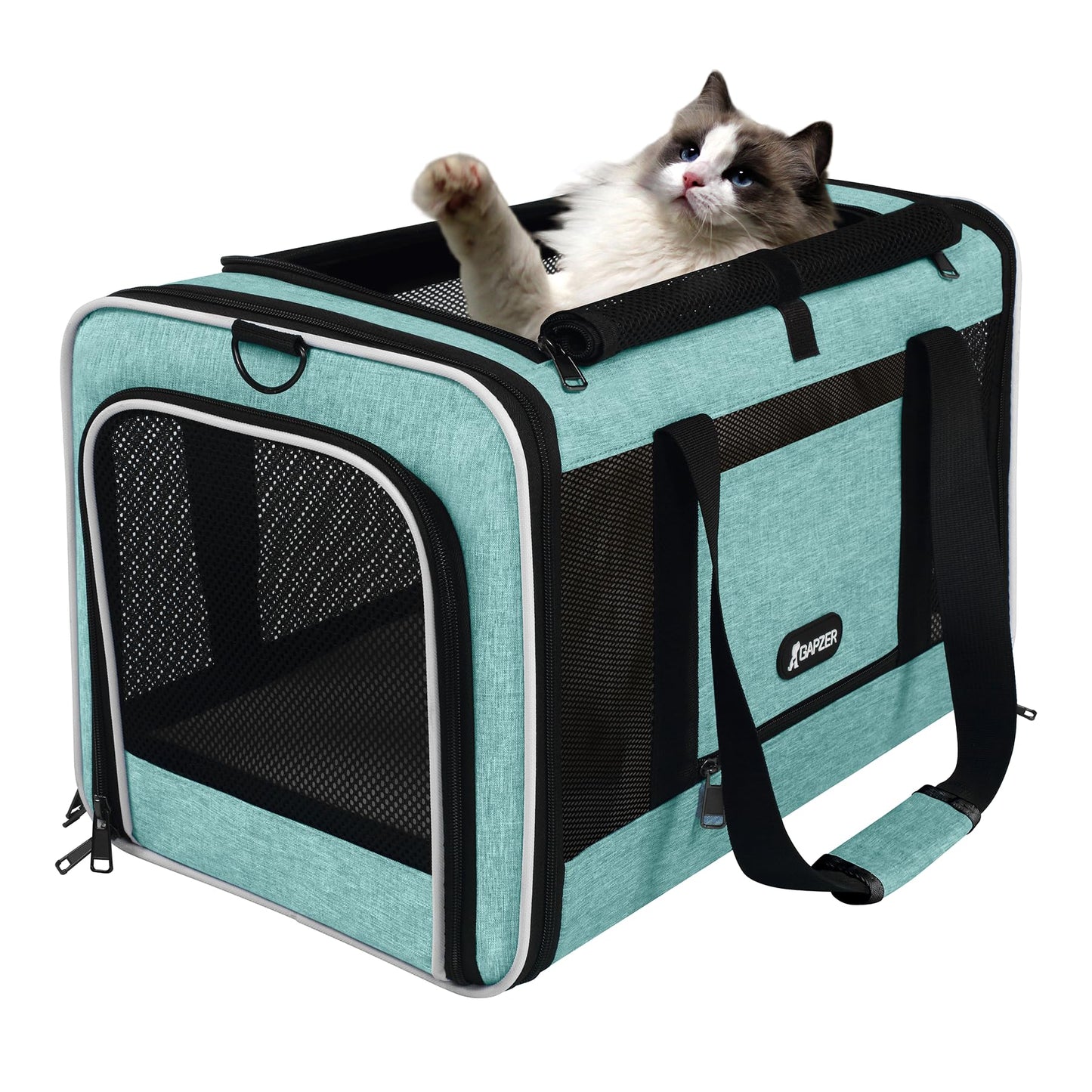 GAPZER Cat Carrier x11"x11" TSA Approved Ventilated Top Open Bag