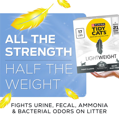 Purina Tidy Cats LightWeight 4-In-1 Strength Multi-Cat, Odor Box