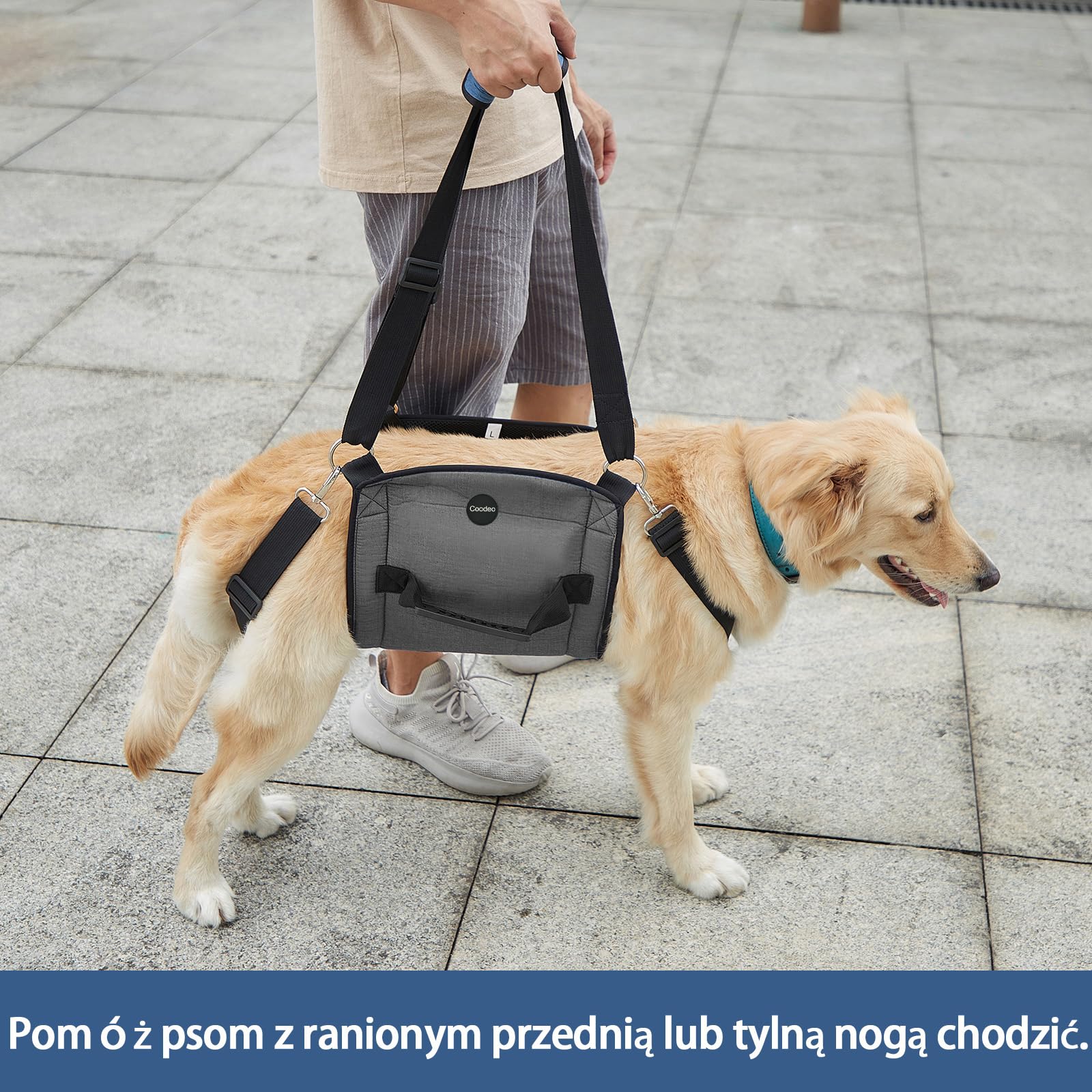 COODEO Dog Carry Sling, Emergency Backpack Pet Legs Support Carrier