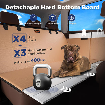 FURTIME Dog Car Seat Cover for Back Seat, Upgraded PU Leather Seat