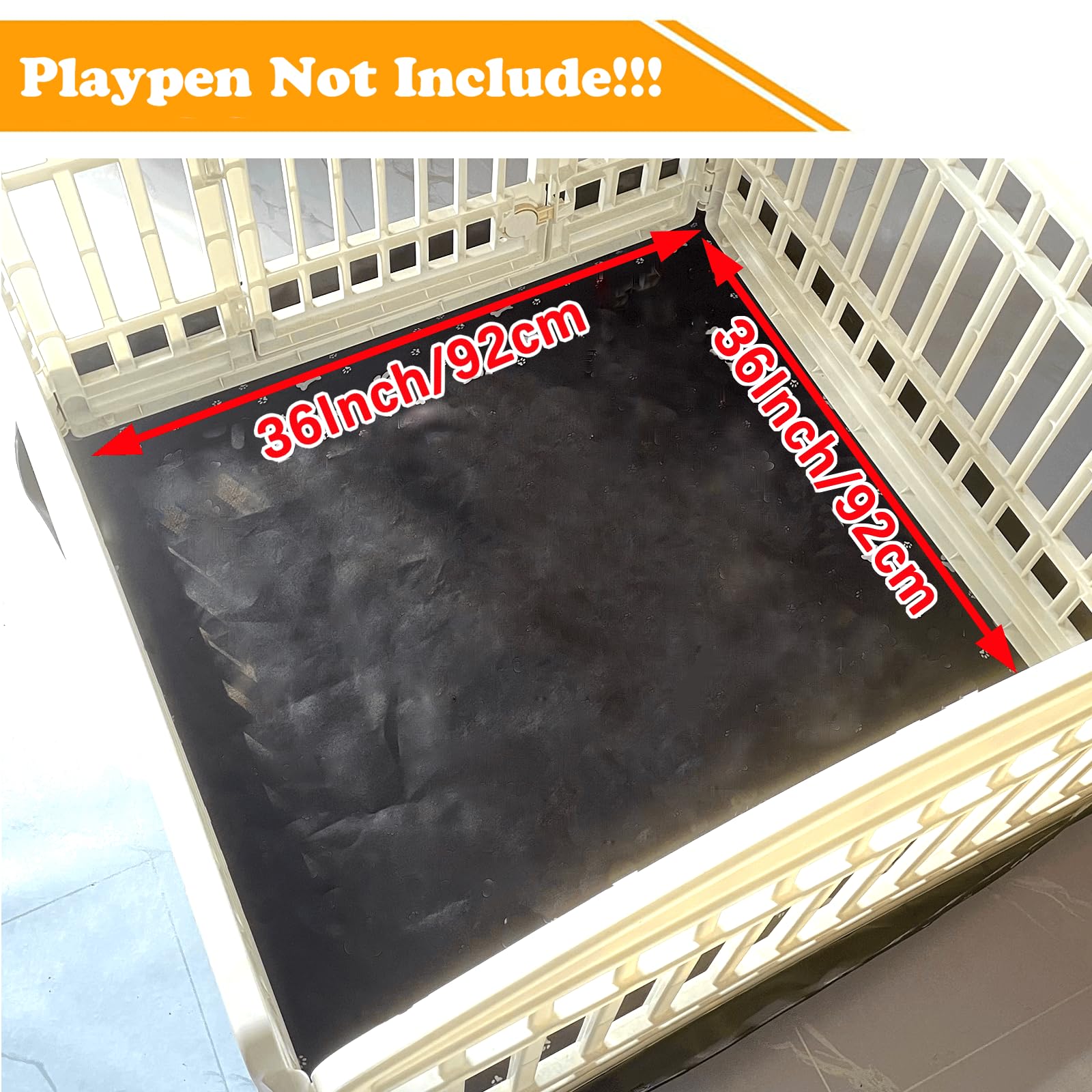 Dog Playpen Bottom Pad Fits for 4 Panels Exercise Pet Playpen