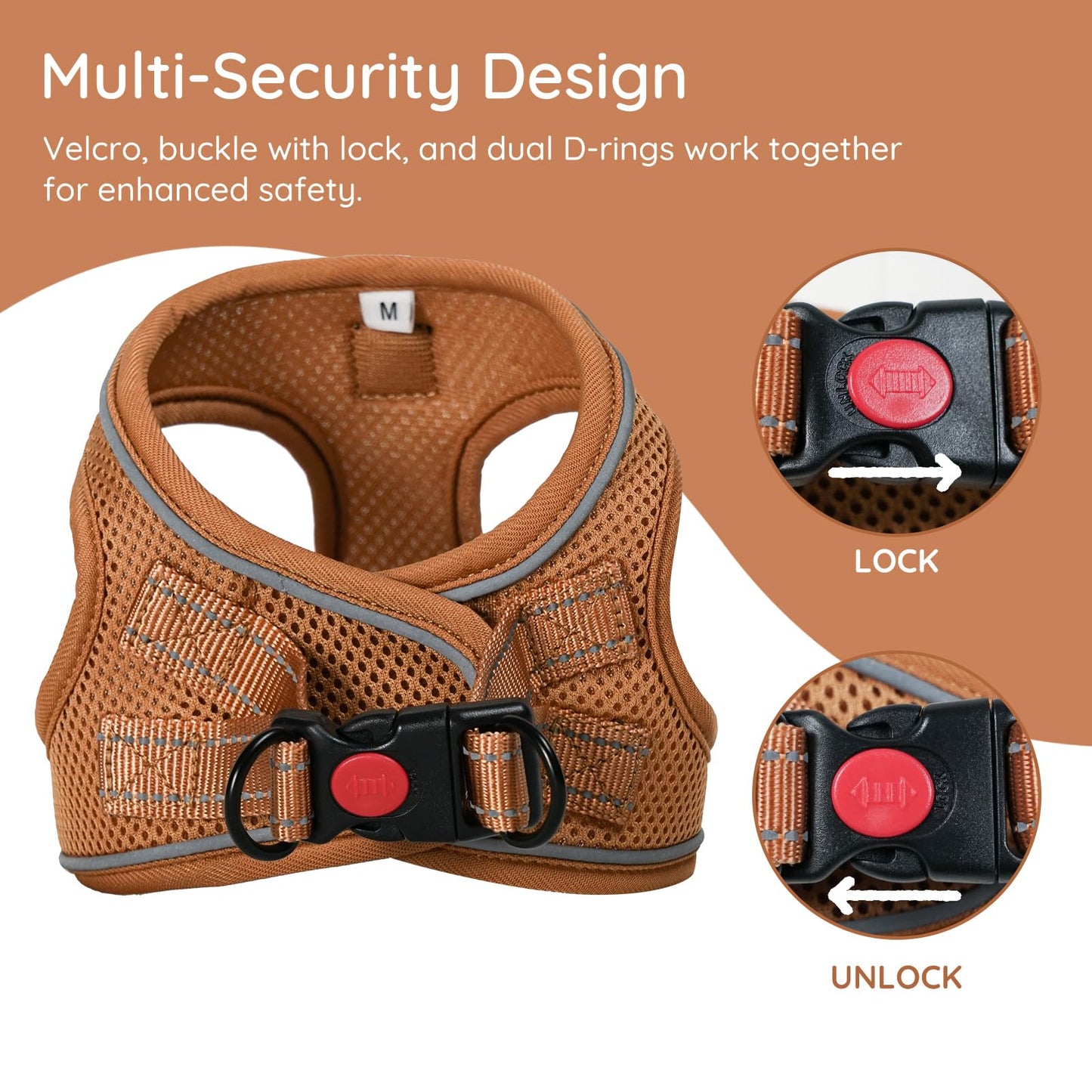 BELLA PAL Step in Vest Harness for Small and Medium Dogs, No Pull Set