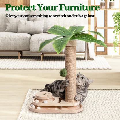 Meowoou Cat Scratching Post Tall Cat Scratcher for Indoor Tower