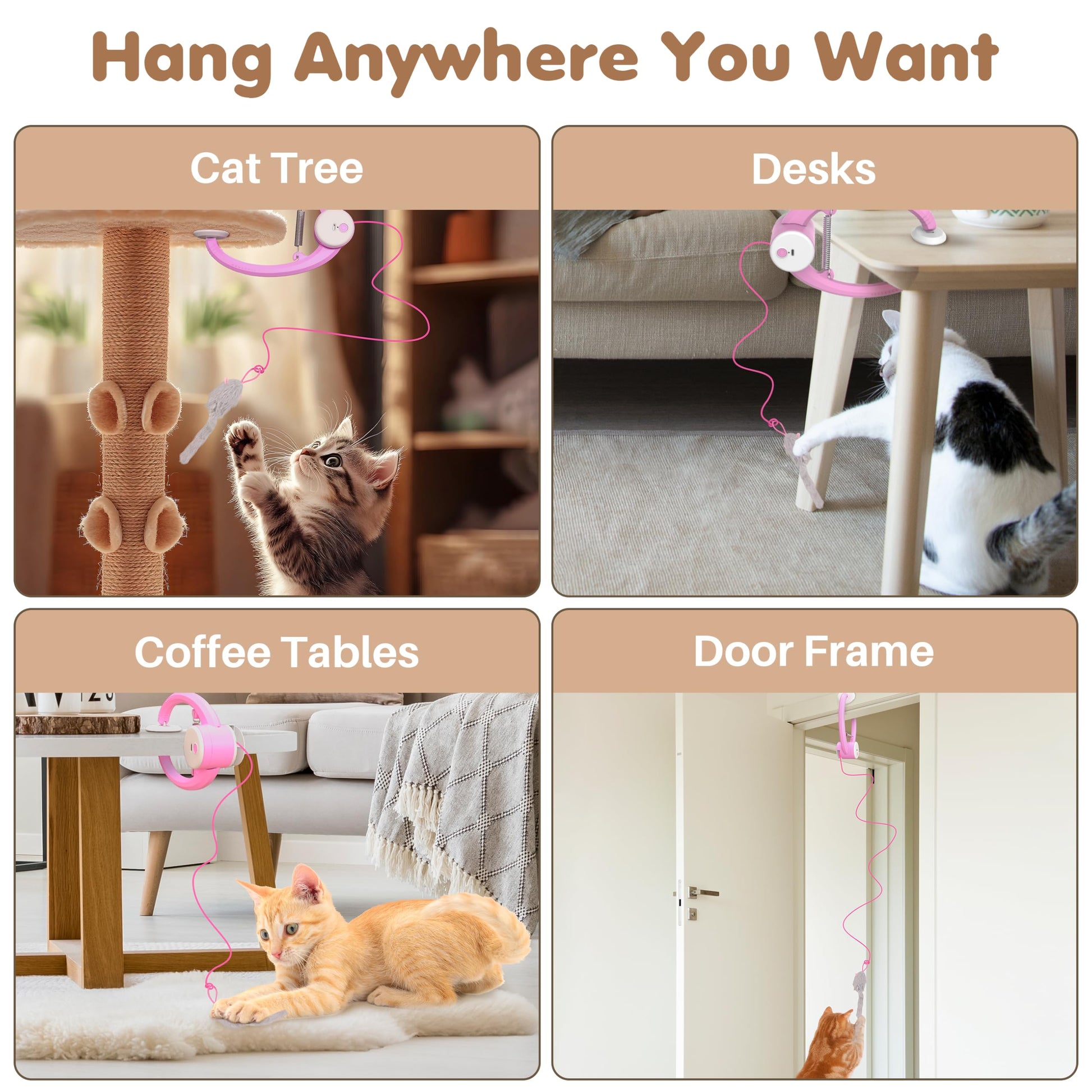 Bolpetizo Cat Toy Interactive for Indoor Cats, Smart USB Catnip
