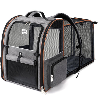 Lekebobor Extra Large Cat Backpack Carrier Expandable Pet Carrier