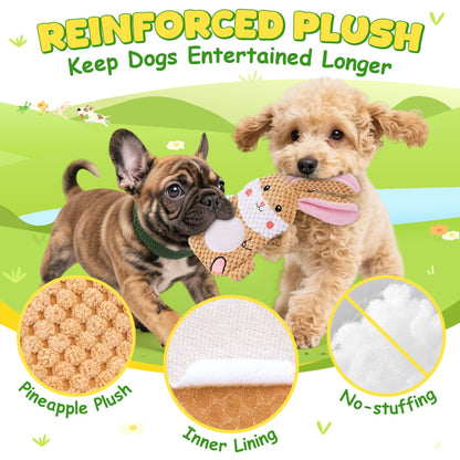XIUGOAL Dog Toys to Keep Them Busy, 3 Pack No Stuffing Chew