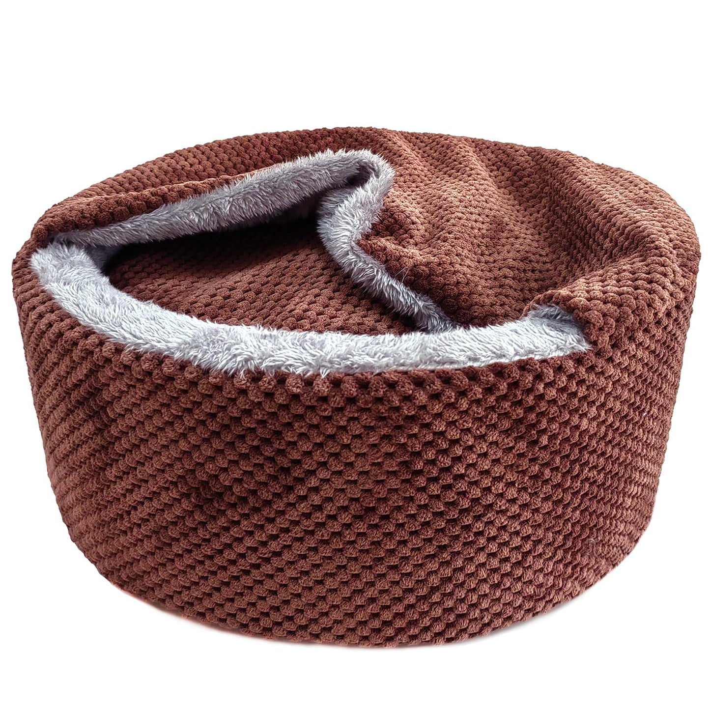 Winsterch Large Cat Cave Soft, Enclosed Washable for Bed