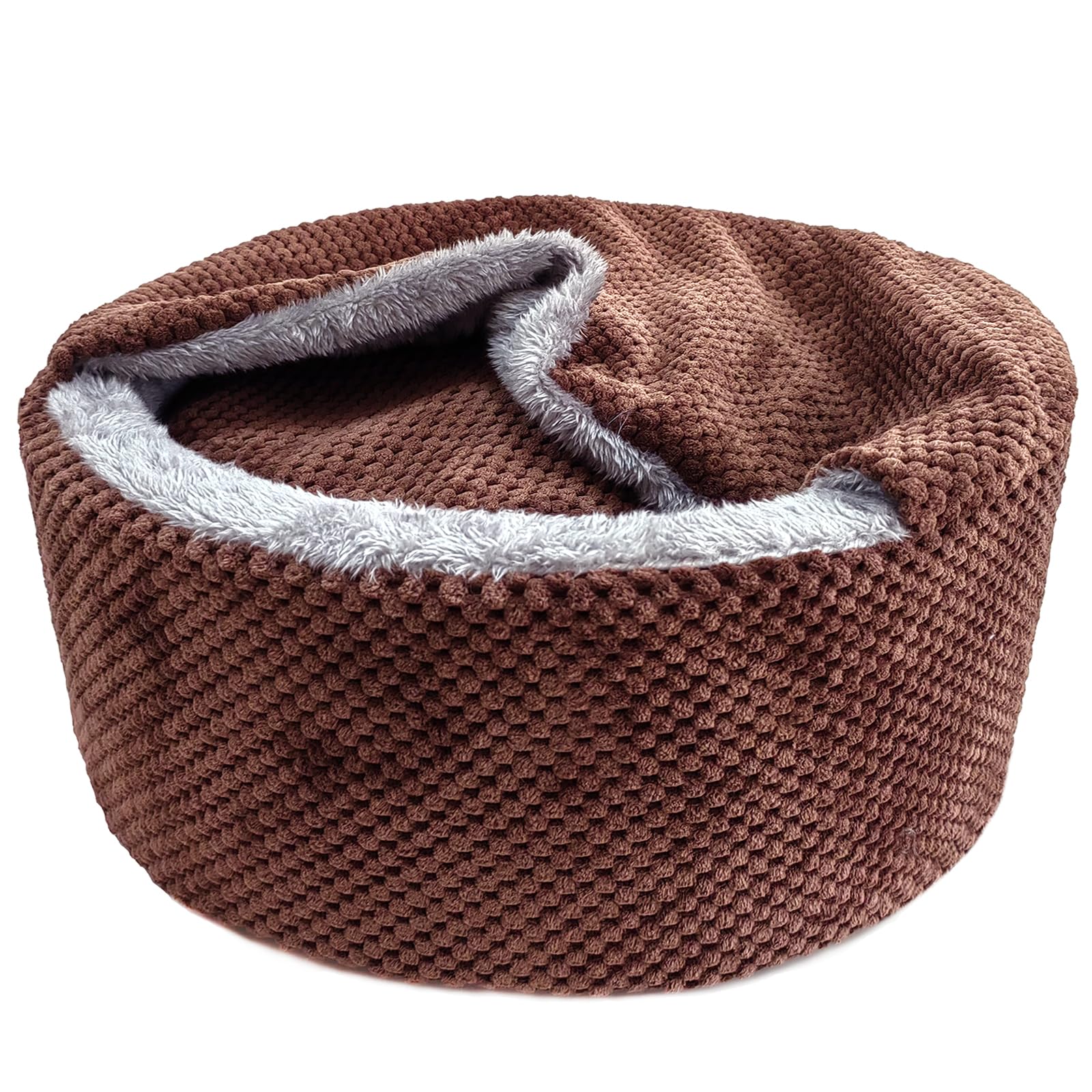 Winsterch Large Cat Cave Soft, Enclosed Washable for Bed