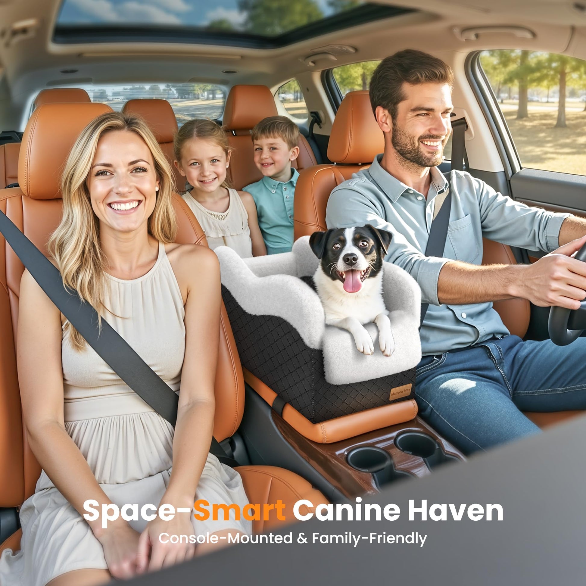 Mavora Max Portable Small Dog Seat for Car, Luxury Center Console Seat