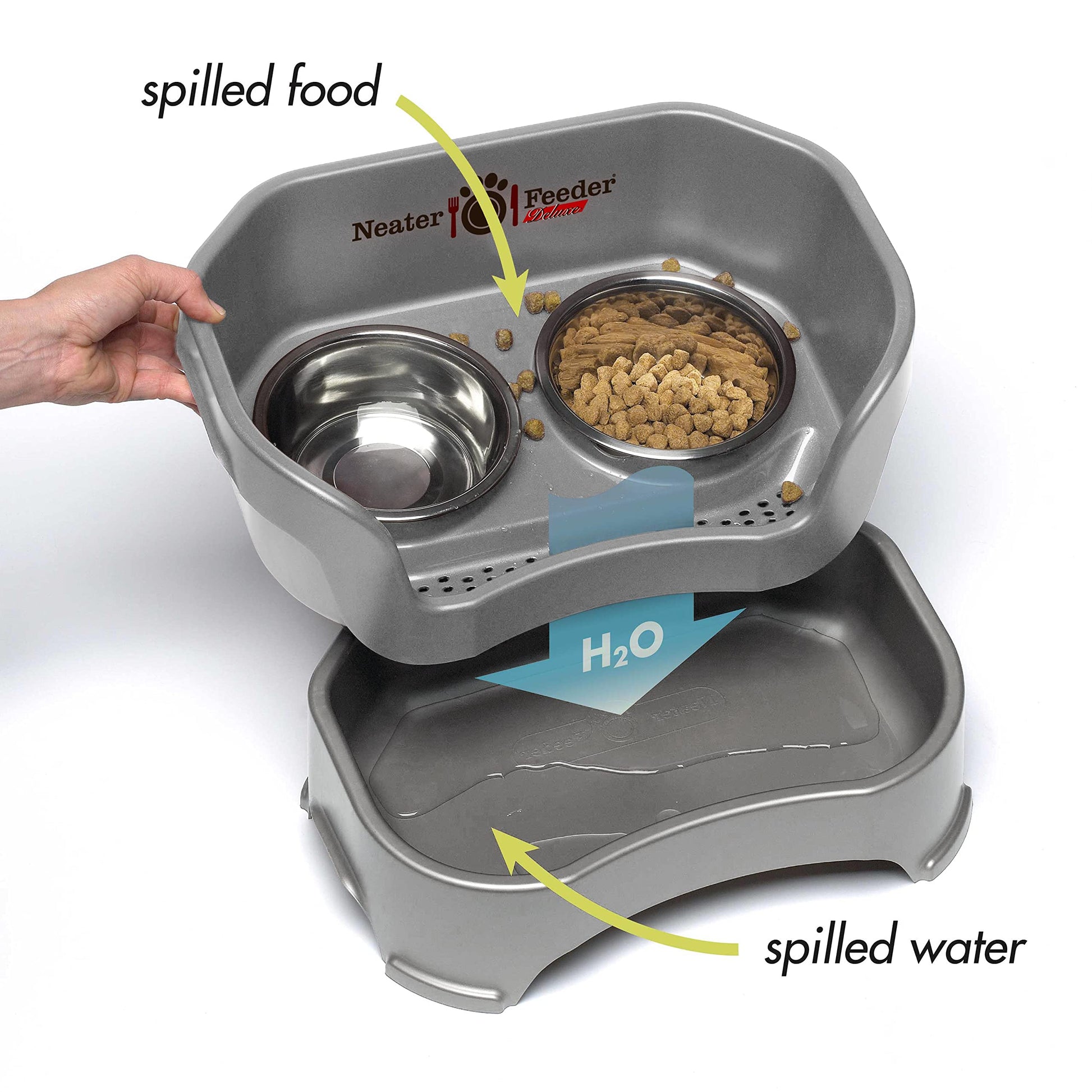 Neater Pet Brands Neater Feeder Deluxe Mess Proof Cat Bowls Bowl