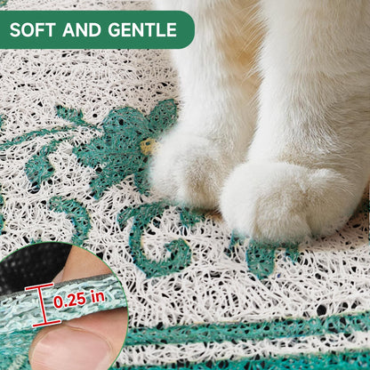 YOSEPATI Cat Litter Mat, 35" x 23" Litter Box mat, Traps Litter