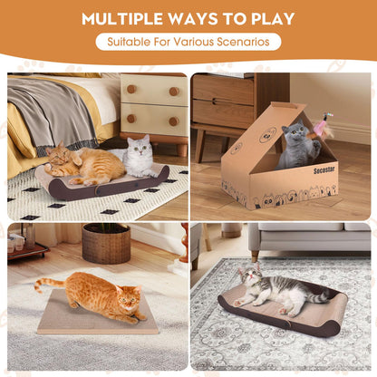 27.6'' Cardboard Cat Scratcher Bed Extra Large Scratching Couch Wand
