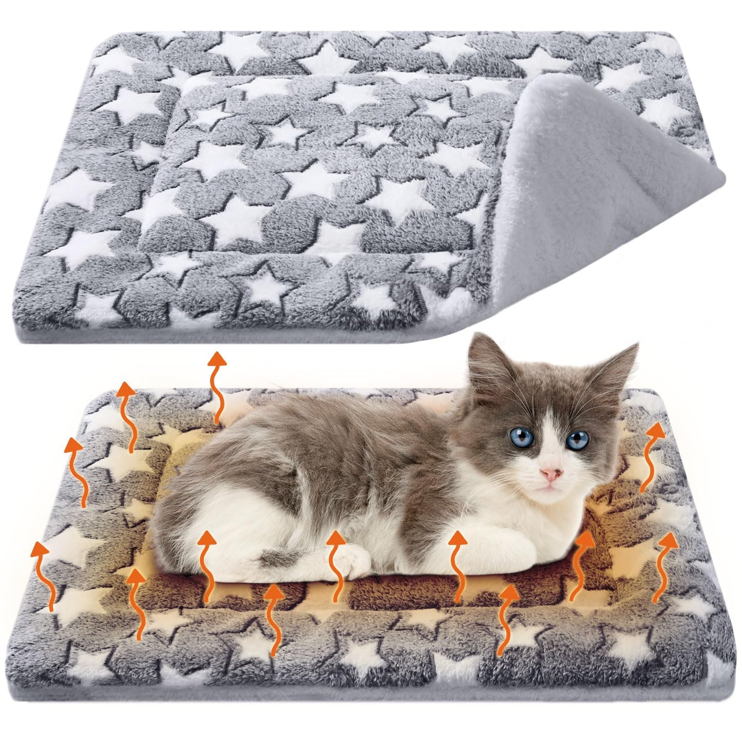VitalCozy 2 Pack Self Warming Cat Mat Self Heating Pad Bed Bed