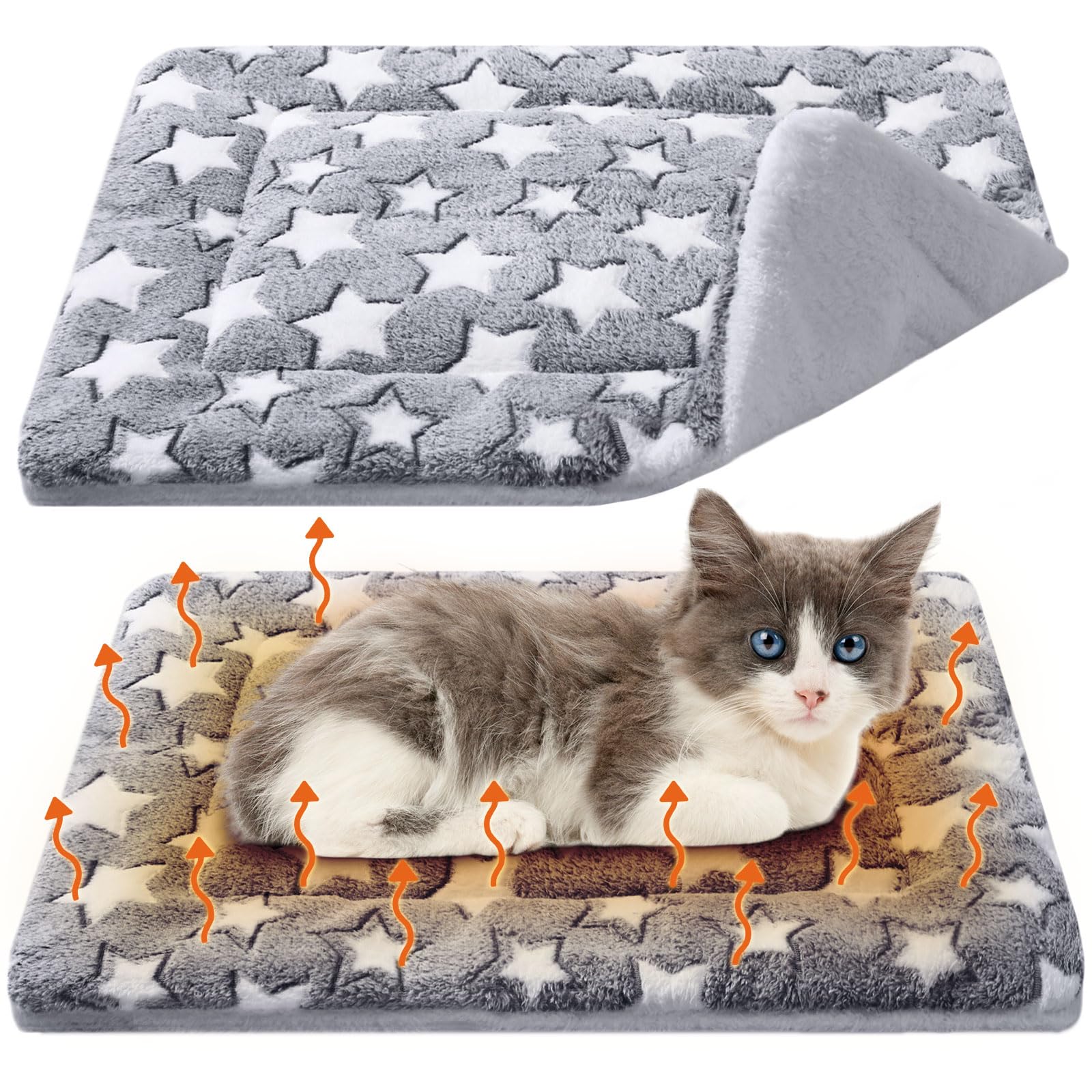 VitalCozy 2 Pack Self Warming Cat Mat Self Heating Pad Bed Bed