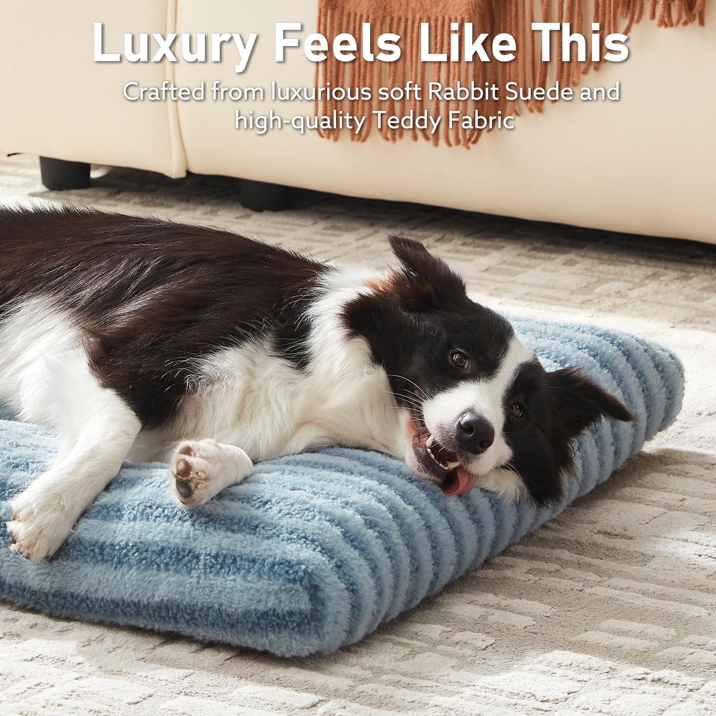 FURTIME Washable Dog Bed Medium Size Dogs, Deluxe Dog Crate Beds Bed