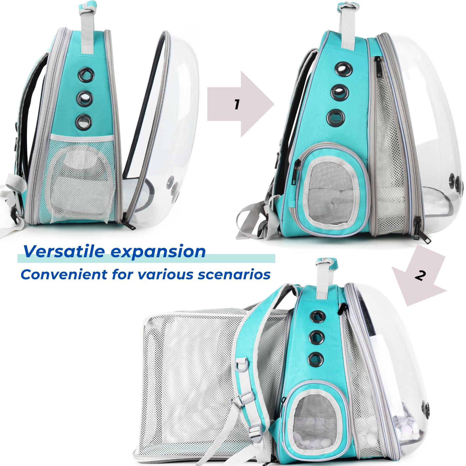 Lollimeow Expandable Cat Backpack Carrier
